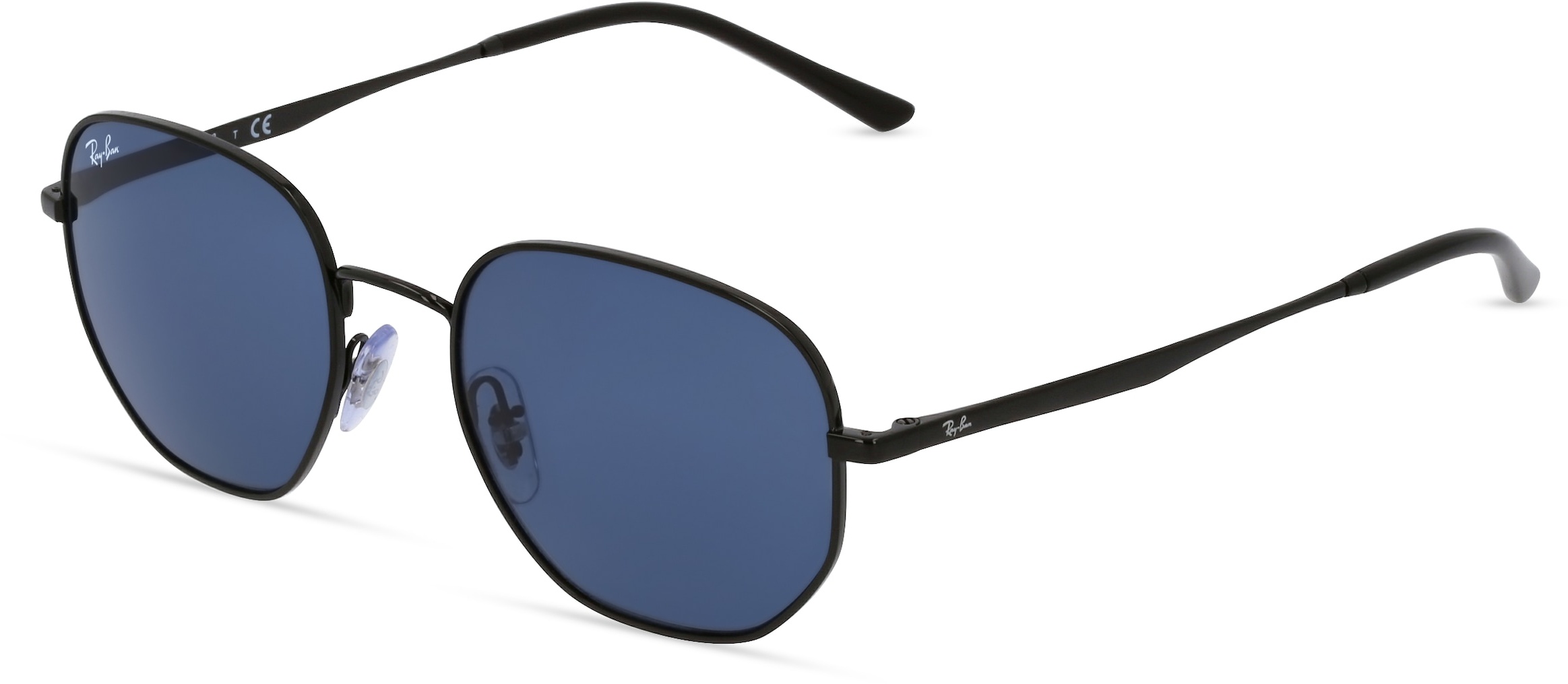 Ray-Ban RB 3682 Unisex-Sonnenbrille Vollrand Panto Metall-Gestell, schwarz