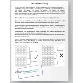 sunniva SUNNIVA® Balkonkraftwerk komplett Steckdose Astro-Energy 800W Micro Wechselrichter PV Solaranlage 4x440W Solarmodule, inkl.5m Kabel, Y-Verteiler, Bluetooth, WIFI