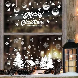 luxuskollektion Fensterbilder Weihnachten Schneeflocken Selbstklebend 9
