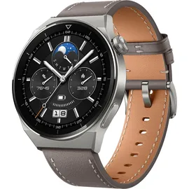 Huawei Watch GT 3 Pro  46 mm titangrau Lederarmband grau