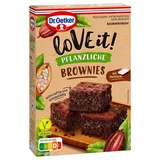 Dr. Oetker LoVE it! Pflanzliche Brownies, 480 g vegane Backmischung für alle Schokoladen-Fans
