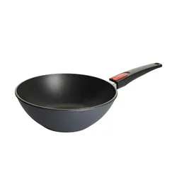 WOLL Guss-Wok- und Rührpfanne   Diamond Lite , schwarz , Aluminium-Guss , Maße (cm): H: 9  Ø: 26