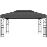 vidaXL Pavillon Doppeldach 3 x 4 m anthrazit