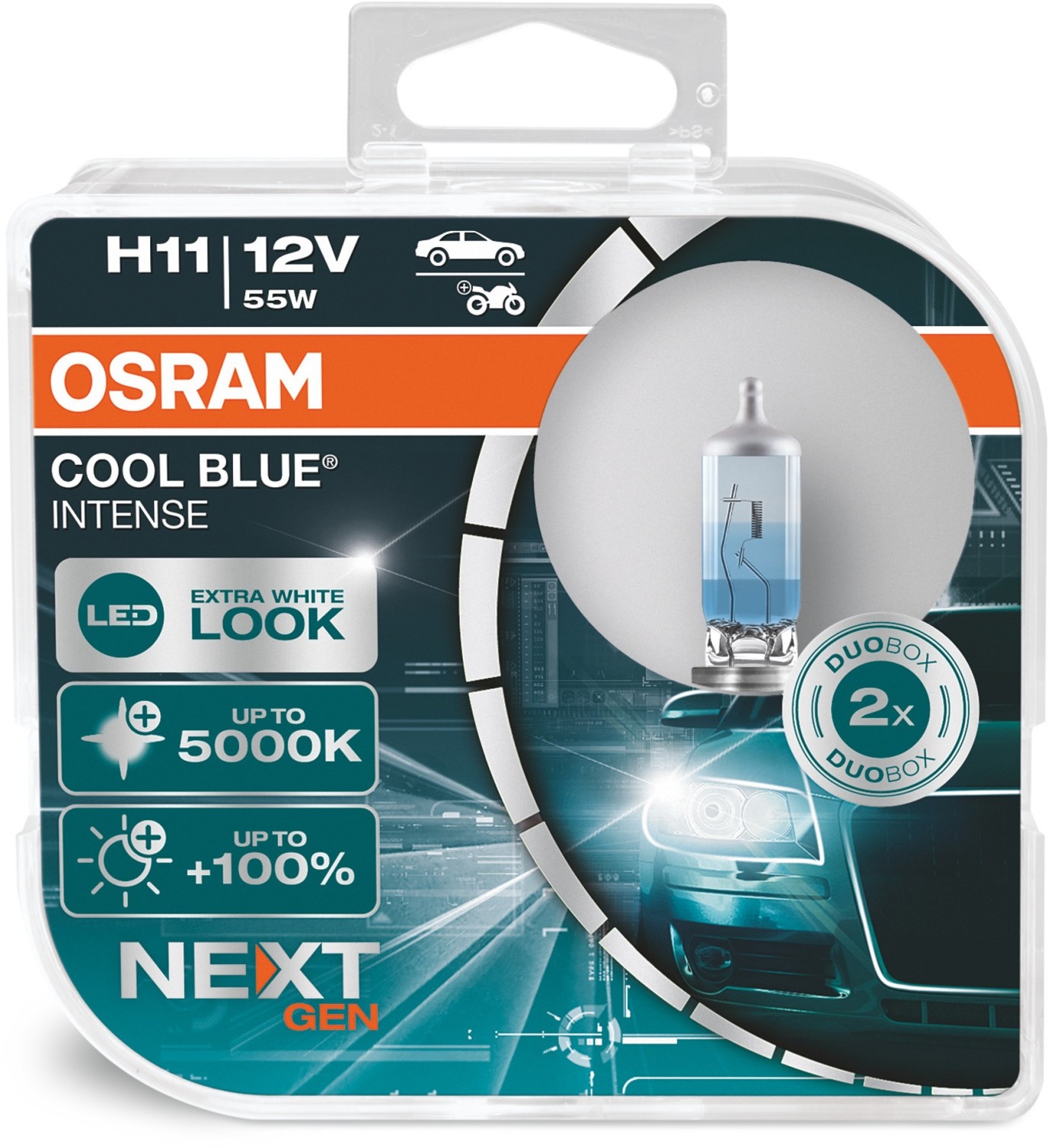 OSRAM COOL BLUE® INTENSE H11für MITSUBISHI ASX 1.8 DI-D PEUGEOT ION Electric LEXUS CT 200h LAND ROVER Discovery IV 2.7 TD 4x4 3.0 4WD TOYOTA Land