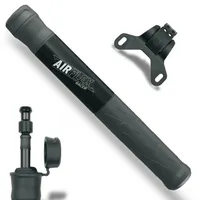 SKS Airflex Racer Minipumpe schwarz, ultraleicht, 196 mm, flexibler Schlauch für Sclaverand-Ventil, bis 8 bar, inkl. Halterung