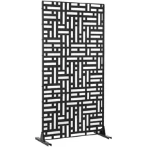 casa.pro Trennwand Bernalda 180x90 cm Stahl Schwarz