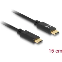 DeLock USB-Ladekabel USB-C® Stecker, USB-C® Stecker 0.15m Schwarz 85356