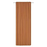 ELBERSDRUCKE Gardine mit verdeckten Schlaufen Sunny 05 Terra-rost Blickdicht 255 x 140 cm Vorhang für Wohnzimmer Schlafzimmer Küche Flur Kinderzimmer