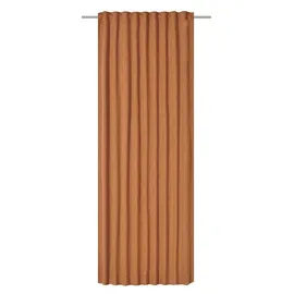 ELBERSDRUCKE Gardine mit verdeckten Schlaufen Sunny 05 Terra-rost Blickdicht 255 x 140 cm Vorhang für Wohnzimmer Schlafzimmer Küche Flur Kinderzimmer