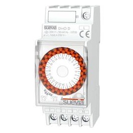 Suevia Zeitschaltuhr für Hutschiene Betriebsspannung: 230 V/AC DinO D 1 Wechsler 16A 250 V/AC Tages