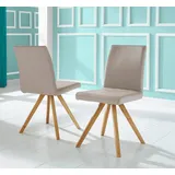 Home Affaire »Rio« (Set) 2 Stk.Bezug in Kunstleder oder Strukturstoff und das Gestell ist Eiche geölt, grau