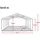 TOOLPORT Lagerzelt 5 x 10 m inkl. Seitenteile grau 7170
