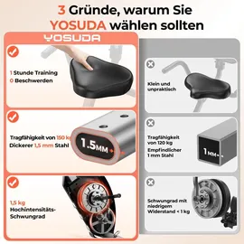 YoSuDa 5 in 1 Heimtrainer Fahrrad schwarz