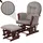 MCW Relaxsessel MCW-C76 Cord 320 g/m2 80 x 100 x 80 cm Hellgrau mit Hocker