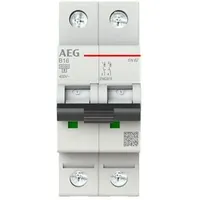 AEG Leitungsschutzschalter AC B 16A 2-polig EN62B16 400V 2TE 50-60Hz IP20