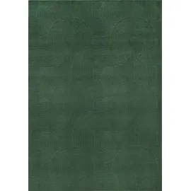 The CarPET Teppich THE CARPET "Rio", dunkelgrün, B:80cm H:8mm L:150cm, Polyester, Teppiche, Teppich, weicher Wohnzimmer Teppich rutschfest 3D-Optik