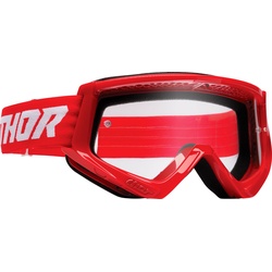 Thor Combat Racer, Crossbrille Kinder - Rot/Weiß Klar