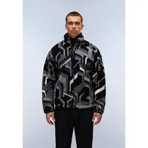 Napapijri Fleecejacke Fiemme grau / hellgrau / schwarz / naturweiß XL