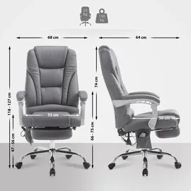 CLP Pacific Kunstleder mit Massagefunktion V2 grau