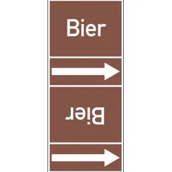 Rohrleitungskennzeichen Bier - 33000x105 mm Folie selbstklebend