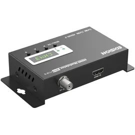 Edision HDMI Modulator 3in1 mini, HDMI Modulator auf Kabel DVB-C, Terrestrisch DVB-T oder ISDB-T, Full HD Verteilung über Koaxial, Mini-Größe, LED Display, Schnelle Konfiguration, Plug & Play