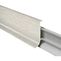 Sockelleiste Kunststoff klemmbar Hellgrau 60 mm x 18,5 mm x 2500 mm