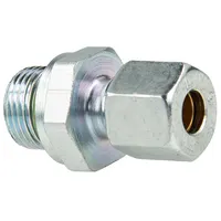 GOK Schneidringverschraubung Typ Gerb-o - Verschraubung Ø 10 Mm X G 3/8 Zoll Ag & O-ring, Stahl Verzinkt, Schneidring Messing