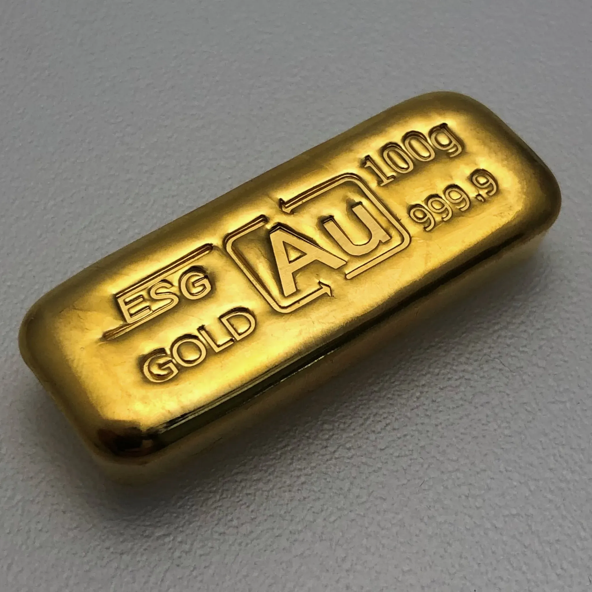 Goldbarren 100g Au-Gussbarren, Feingold