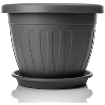 BigDean Blumentopf 50 x 50 x 38 cm Anthrazit