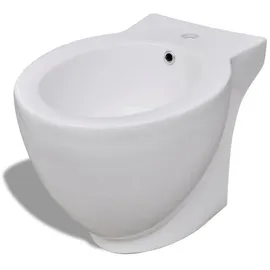 vidaXL Runder Bidetständer Weiß Hochwertige Keramik