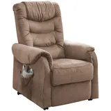 Livetastic Fernsehsessel, Hellbraun, Textil, 76x106x94 cm, Stoffauswahl, Relaxfunktion, Netzbetrieb, Wohnzimmer, Sessel, Fernsehsessel