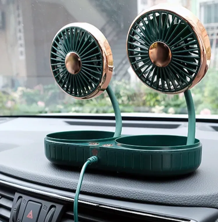 Doppel-Lüfter für das Auto mit flexiblem Arm F303