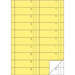 Avery Zweckform Bonbuch A4 fortlaufend nummeriert 2x50 Blatt
