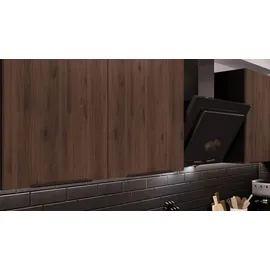 Küchen-Preisbombe Winkelküche MONZA L-Form 280 x 270 cm Nussbaum Schwarz