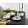 CreaTable Luna Black Flower Kombiservice 18-tlg. weiß
