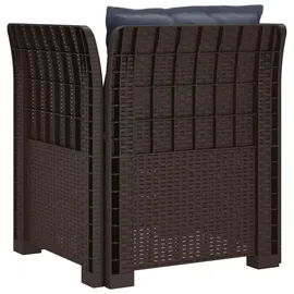 vidaXL 1-Sitzer Sessel 1 x 1 x 1 cm braun