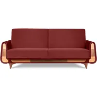 Konsimo Gustavo Sofa 3-Sitzer mit Schlaffunktion, rot - Konsimo®