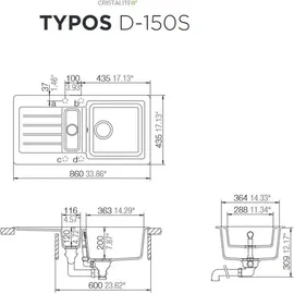 Schock Typos D-150S Einbau nero + Excenterbetätigung