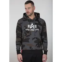 Alpha Industries Basic Hoody Camo Kapuzensweat für Herren black Camo