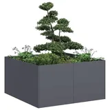 vidaXL Pflanzkübel Anthrazit 80x80x40 cm Kaltgewalzter Stahl,