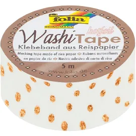 Folia Washi Tape Roségold Dots 5 m