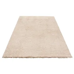 Teppich MY HOME "Desner, Hochflor Teppiche" Gr. 6, beige, B:200cm H:35mm L:300cm, Kunstfaser, Teppiche, Mikrofaser, weich, flauschig, Wohnzimmer, Schlafzimmer, Kinderzimmer