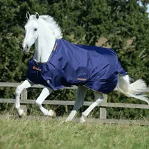 Bucas Therapy Turnout Regendecke 50g 140 cm Navy/Orange