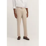 Bugatti Anzughose "Regular Fit", Herren, Gr. 56, Normalgrößen, beige (30, beige), 66% Polyester, 21% Viskose, 10% Polyamid, 3% Elasthan, unifarben, regular fit, Hosen Anzughose, Jersey-Artikel mit Stretch