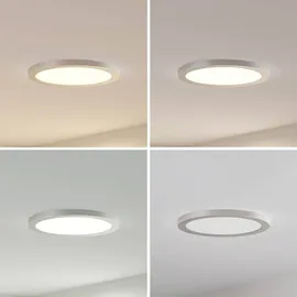 PRIOS Aureka 1 flammig rund grau Aluminium