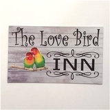 321 Blechschilder Das The Love Bird Inn Oder Der Hängende Papagei-Vogelkäfig, Haustier, Rustikal, Retro Deko Schild Personalisierte Wandschild Für Geschenke Café Geschenk,20X30Cm