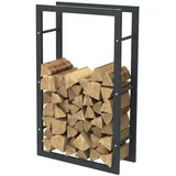 BC-ELEC Holzablage Stahl 100 x 60 x 25 cm Schwarz