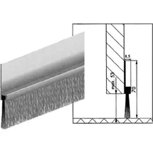 Elton ELLEN Tor-Türdichtschiene IBS 70, 0308503 2500mm Aluminium alufarben