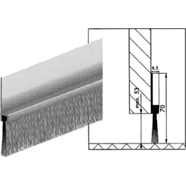 Elton ELLEN Tor-Türdichtschiene IBS 70, 0308503 2500mm Aluminium alufarben