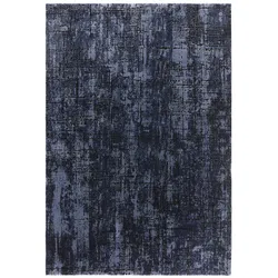 Kadima Design Kunstfaser-Teppich Hochwertig Modern | 200x290cm, 11mm Flor, 13mm Gesamt | Dunkelblau | Leicht zu reinigen | Bürotauglich | TIBER-Rom